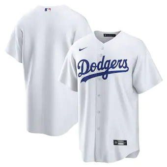 mens nike white los angeles dodgers home blank replica jers